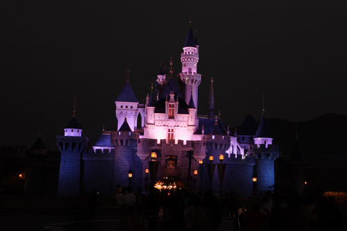 Disneyland Resort HongKong - Sleeping beauty castle at night